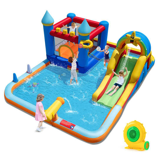 Inflatable Water Slide Park Bouncy Castle with Climbing Wall with Blower Inflatable Water Slides Options at Gallery Canada