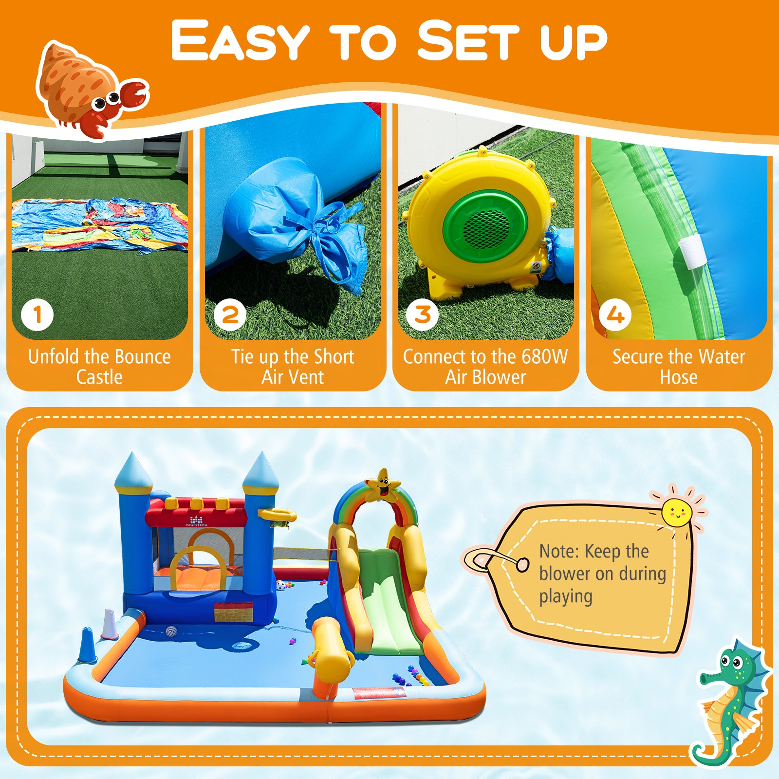 Inflatable Water Slide Park Bouncy Castle with Climbing Wall with Blower Inflatable Water Slides at Gallery Canada