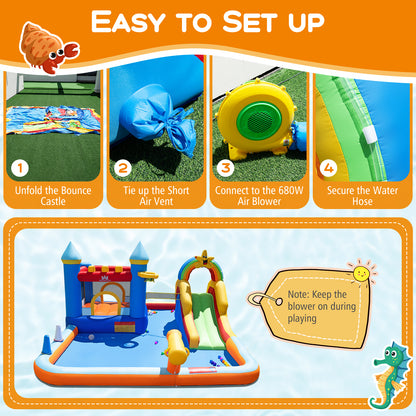 Inflatable Water Slide Park Bouncy Castle with Climbing Wall with Blower Inflatable Water Slides at Gallery Canada