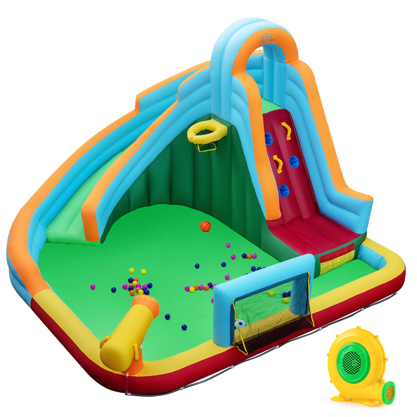 6-In-1 Inflatable Water Slide Park, Giant Bounce House With Splash Pool Inflatable Water Slides at Gallery Canada
