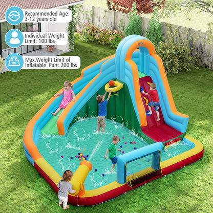 6-In-1 Inflatable Water Slide Park, Giant Bounce House With Splash Pool Inflatable Water Slides at Gallery Canada