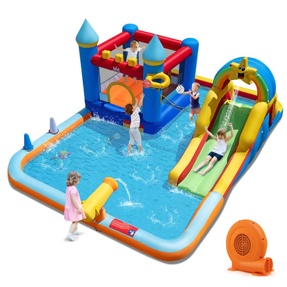 Inflatable Water Slide Park Bouncy Castle with Climbing Wall with 750W Blower Inflatable Water Slides at Gallery Canada