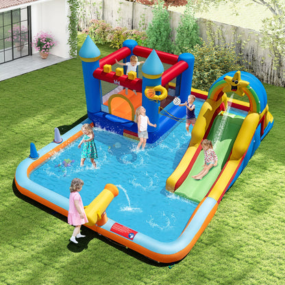 Inflatable Water Slide Park Bouncy Castle with Climbing Wall with 750W Blower Inflatable Water Slides at Gallery Canada
