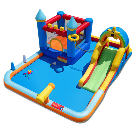 Inflatable Water Slide Park With Climbing Wall, Splash Pool Inflatable Water Slides Options at Gallery Canada