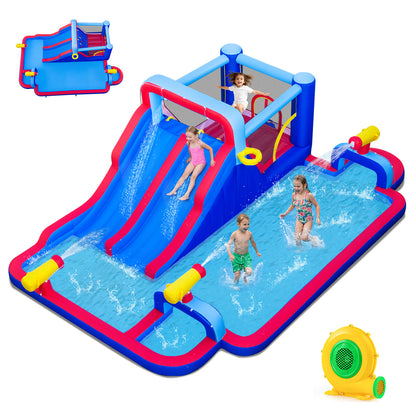 Inflatable Water Slide Park Giant Bounce House with Double Slides with 750W blower Inflatable Water Slides at Gallery Canada