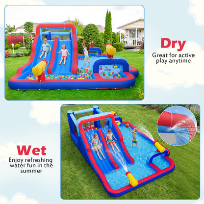 Inflatable Water Slide Park Giant Bounce House with Double Slides with 750W blower Inflatable Water Slides at Gallery Canada