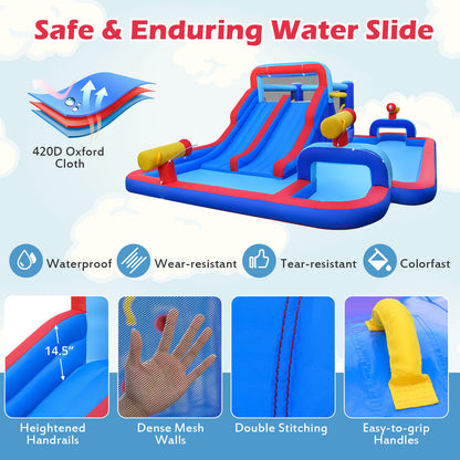Inflatable Water Slide Park Giant Bounce House with Double Slides with 750W blower Inflatable Water Slides at Gallery Canada