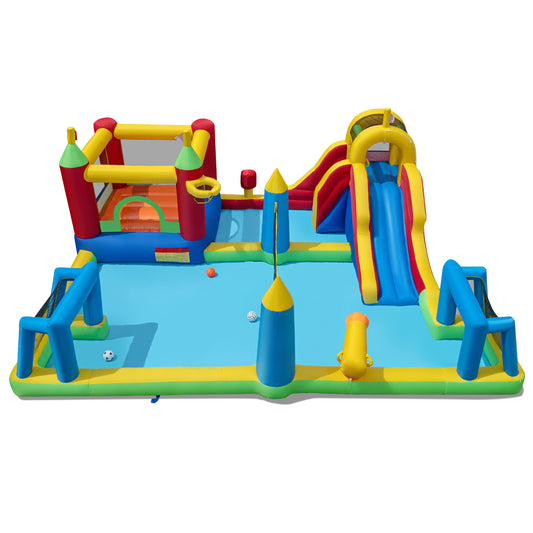 Inflatable Water Slide Bounce House, 9-in-1 Jumping Castle With Climbing Wall Inflatable Water Slides Options at Gallery Canada