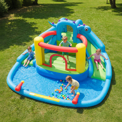 Dinosaur Inflatable Water Slide Bounce House, Multicolor Inflatable Water Slides at Gallery Canada