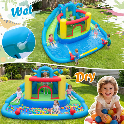 Dinosaur Inflatable Water Slide Bounce House, Multicolor Inflatable Water Slides at Gallery Canada