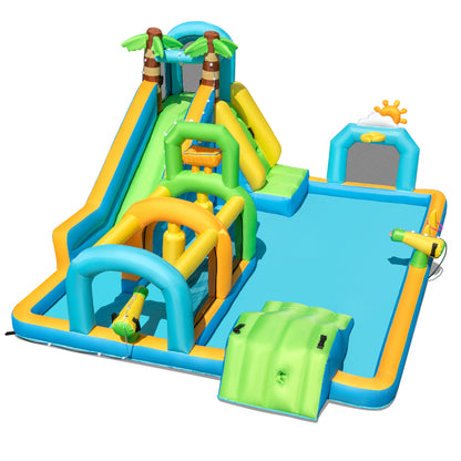 Inflatable Water Slide Tropical Theme Dual Slide Aqua Park Blower Excluded Inflatable Water Slides at Gallery Canada