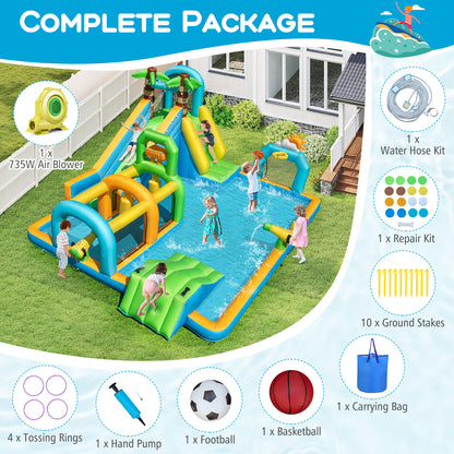 Inflatable Water Slide, Tropical Theme, Dual Slide, 735W Blower Inflatable Water Slides at Gallery Canada