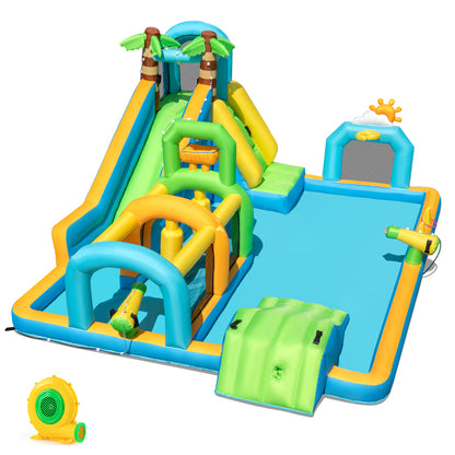 Inflatable Water Slide, Tropical Theme, Dual Slide Aqua Park, 680W Blower Inflatable Water Slides Options at Gallery Canada