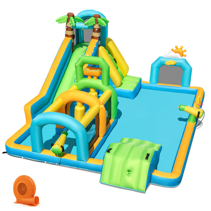 Inflatable Water Slide, Tropical Theme, Dual Slide Aqua Park, 750W Blower Inflatable Water Slides at Gallery Canada