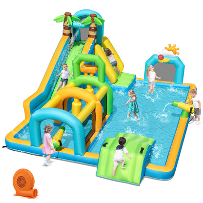 Inflatable Water Slide, Tropical Theme, Dual Slide Aqua Park, 750W Blower Inflatable Water Slides at Gallery Canada