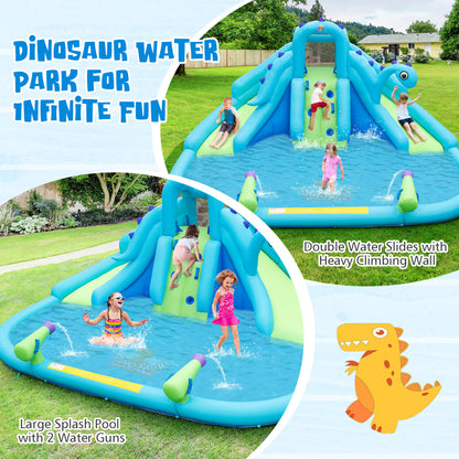 Inflatable Water Slide, Dual Slides, Large Splash Pool, Blue Bounce House at Gallery Canada