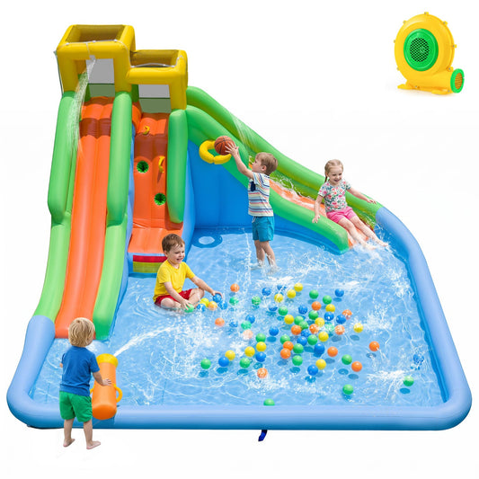 Inflatable Water Slide Kids Double Slides 680W Blower Inflatable Water Slides Options at Gallery Canada