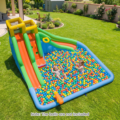 Inflatable Water Slide for Kids, Double Slides, 680W Blower