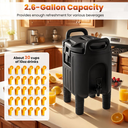 Insulated Beverage Dispensers, Set of 2, Hot and Cold, Black Water Dispensers at Gallery Canada