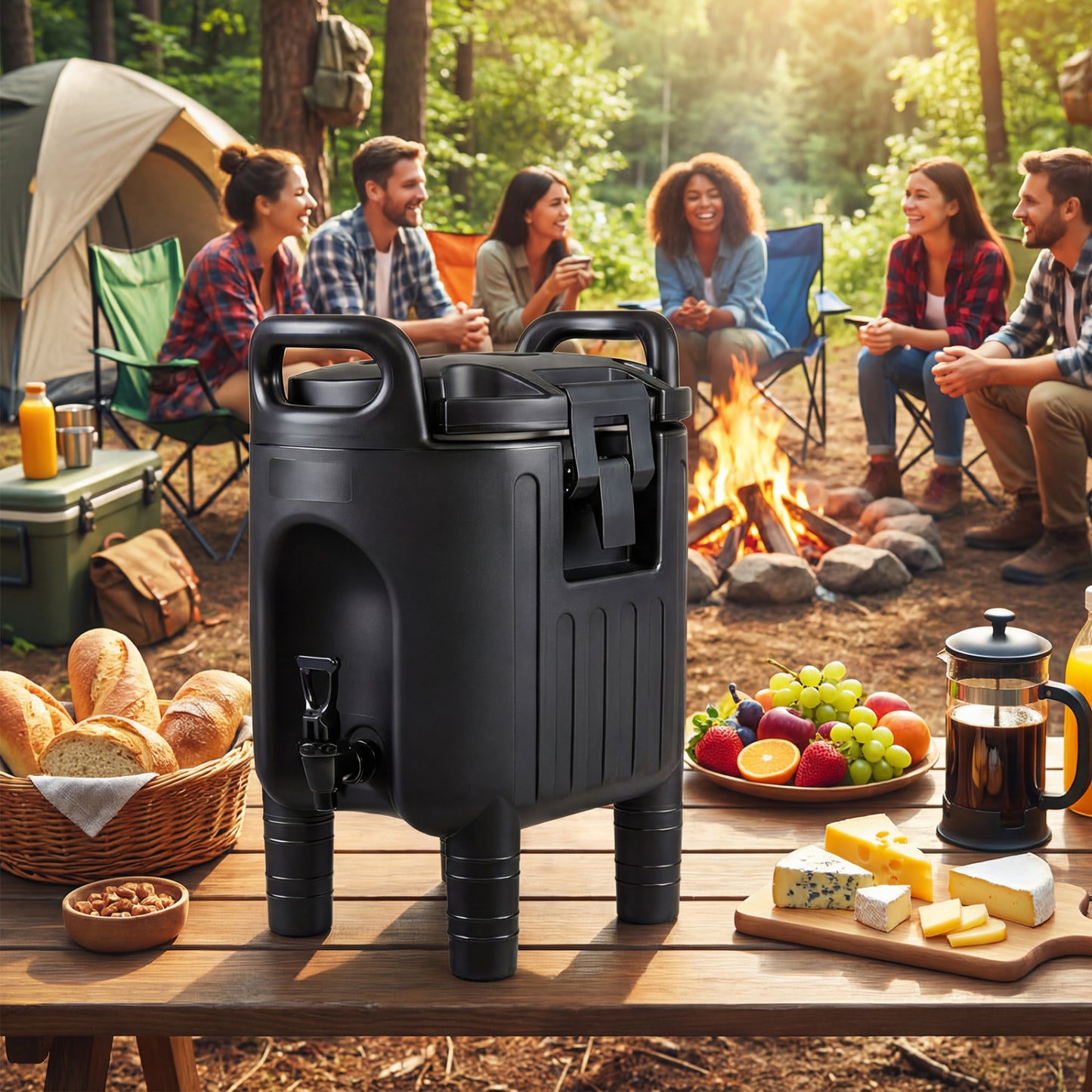 Insulated Beverage Dispensers, Set of 2, Hot and Cold, Black Water Dispensers at Gallery Canada