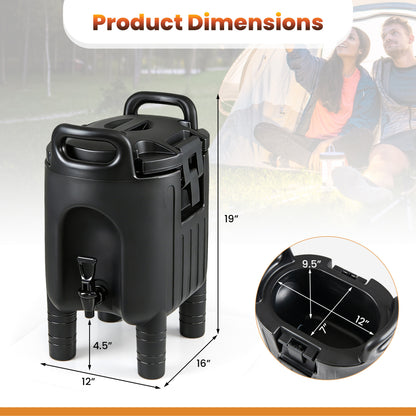 Insulated Beverage Dispensers, Set of 2, Hot and Cold, Black Water Dispensers at Gallery Canada