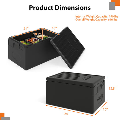 Insulated Food Pan Carrier 49 Qt Top Load Stackable Hot Box with Built-in Handles Kitchen Appliances at Gallery Canada