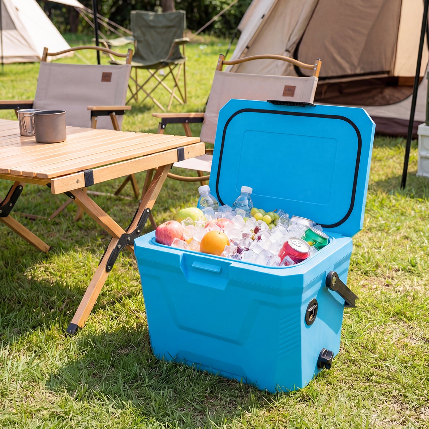 Insulated Portable Cooler, Hard Shell Ice Chest, Blue Coolers at Gallery Canada