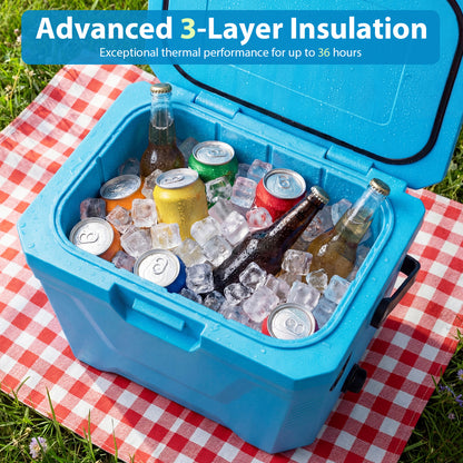 Insulated Portable Cooler, Hard Shell Ice Chest, Blue Coolers at Gallery Canada
