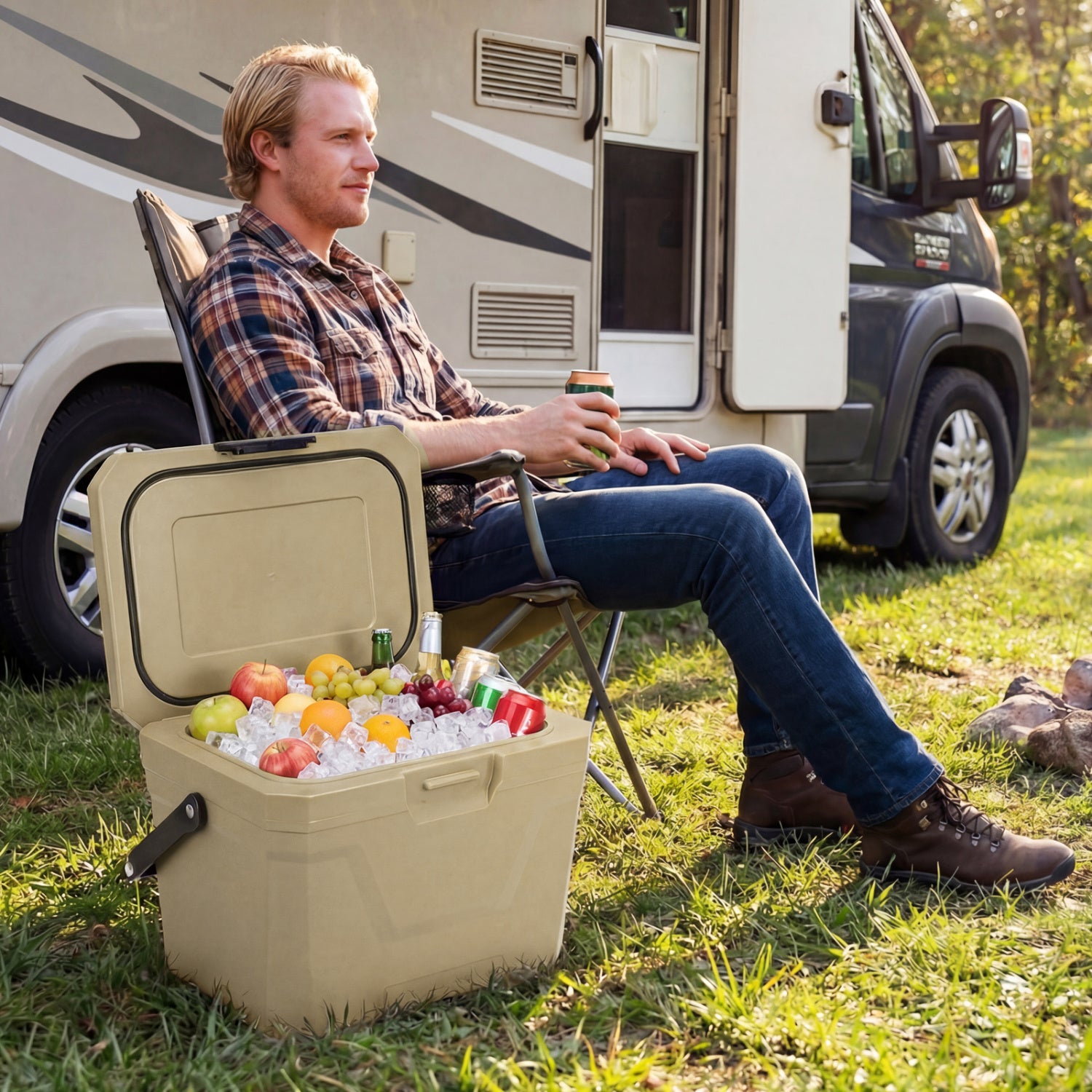 Insulated Portable Cooler Hard Shell Ice Chest, Coffee, Sand Coolers at Gallery Canada