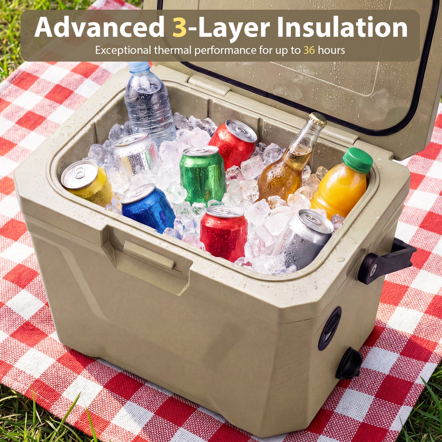 Insulated Portable Cooler Hard Shell Ice Chest, Coffee, Sand Coolers at Gallery Canada