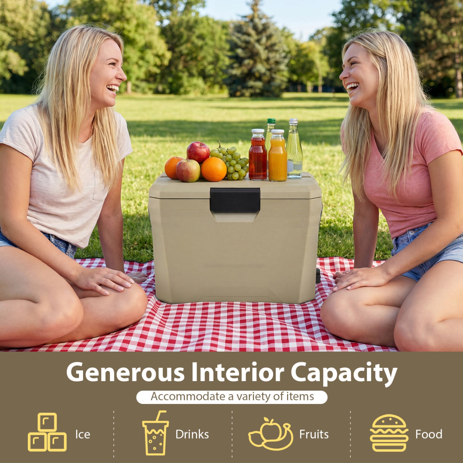 Insulated Portable Cooler Hard Shell Ice Chest, Coffee, Sand Coolers at Gallery Canada