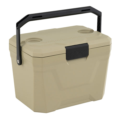 Insulated Portable Cooler Hard Shell Ice Chest, Coffee, Sand