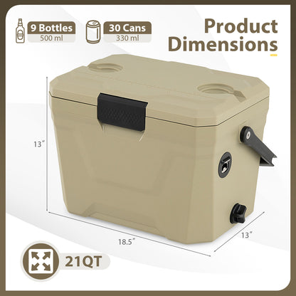 Insulated Portable Cooler Hard Shell Ice Chest, Coffee, Sand Coolers at Gallery Canada