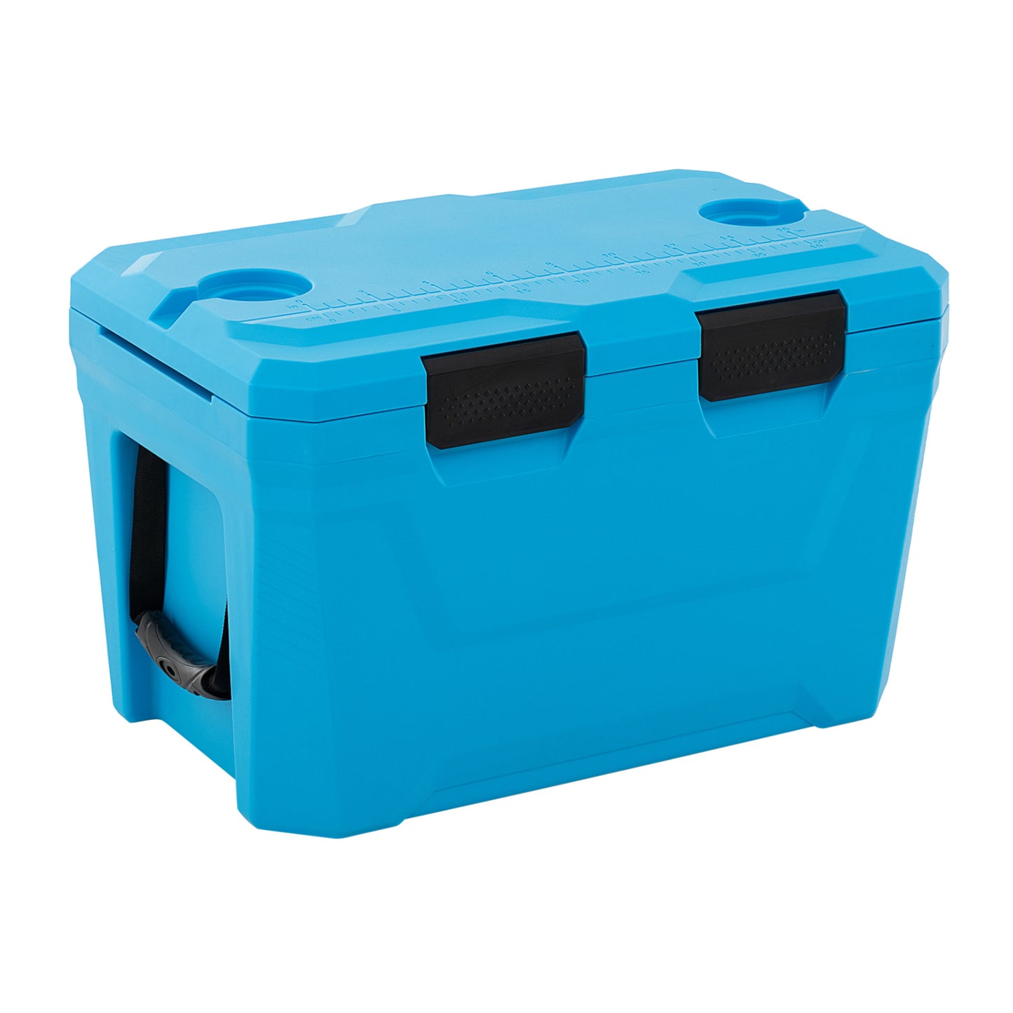 Insulated Hard Shell Cooler, Ice Chest with 2 Cup Holders, Blue Coolers at Gallery Canada
