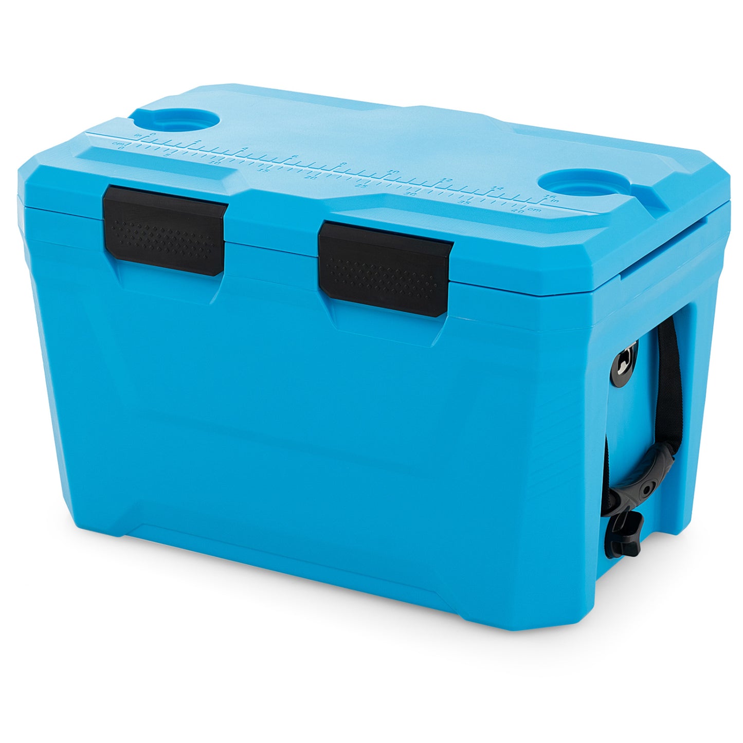 Insulated Hard Shell Cooler, Ice Chest with 2 Cup Holders, Blue Coolers at Gallery Canada
