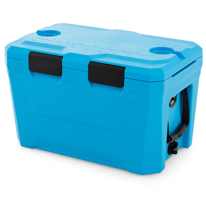 Insulated Hard Shell Cooler, Ice Chest with 2 Cup Holders, Blue Coolers at Gallery Canada