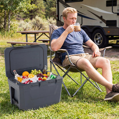 Insulated Portable Cooler, Hard Shell Ice Chest, Gray Coolers at Gallery Canada