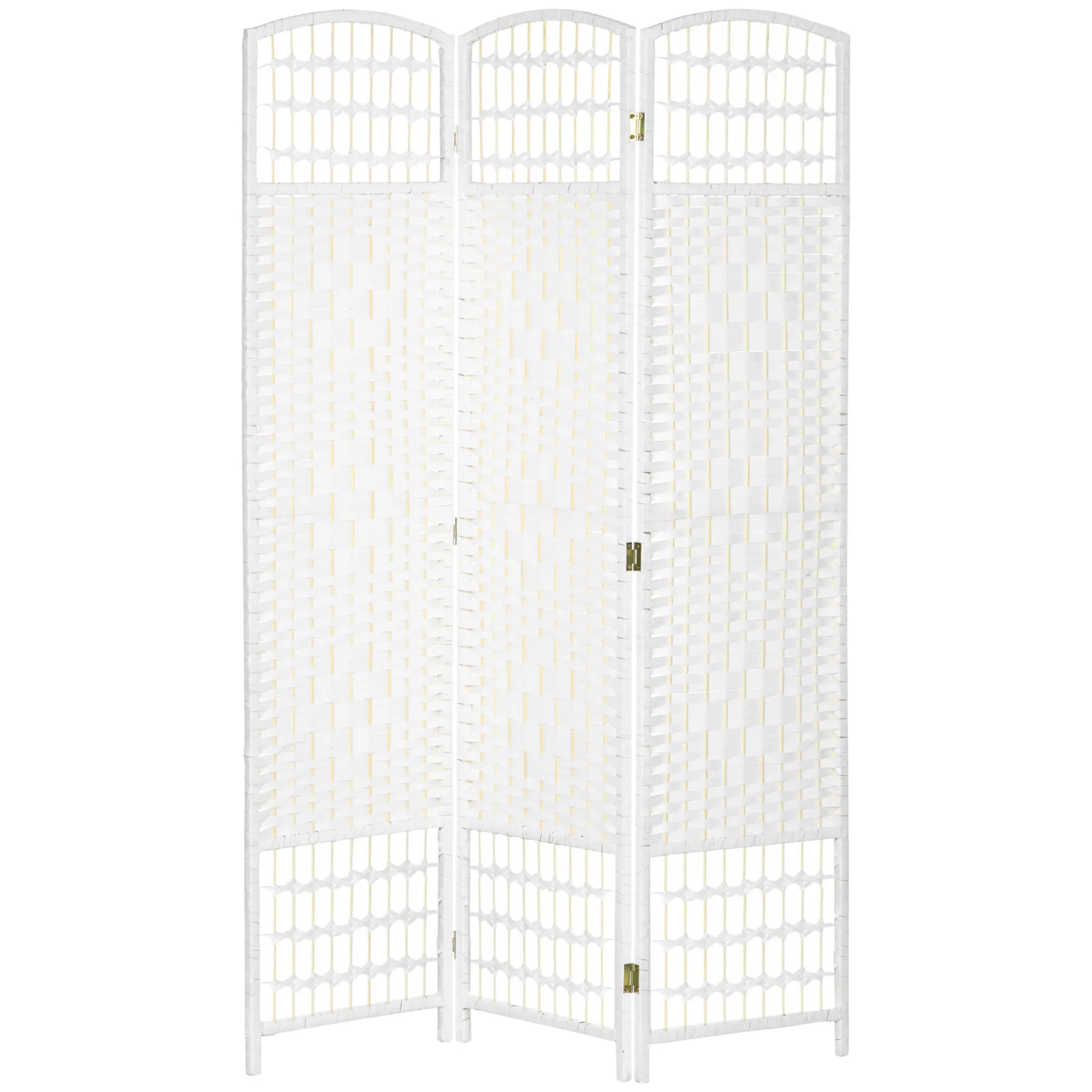 3 Panel Folding Room Divider, Portable Privacy Screen, White Room Dividers at Gallery Canada