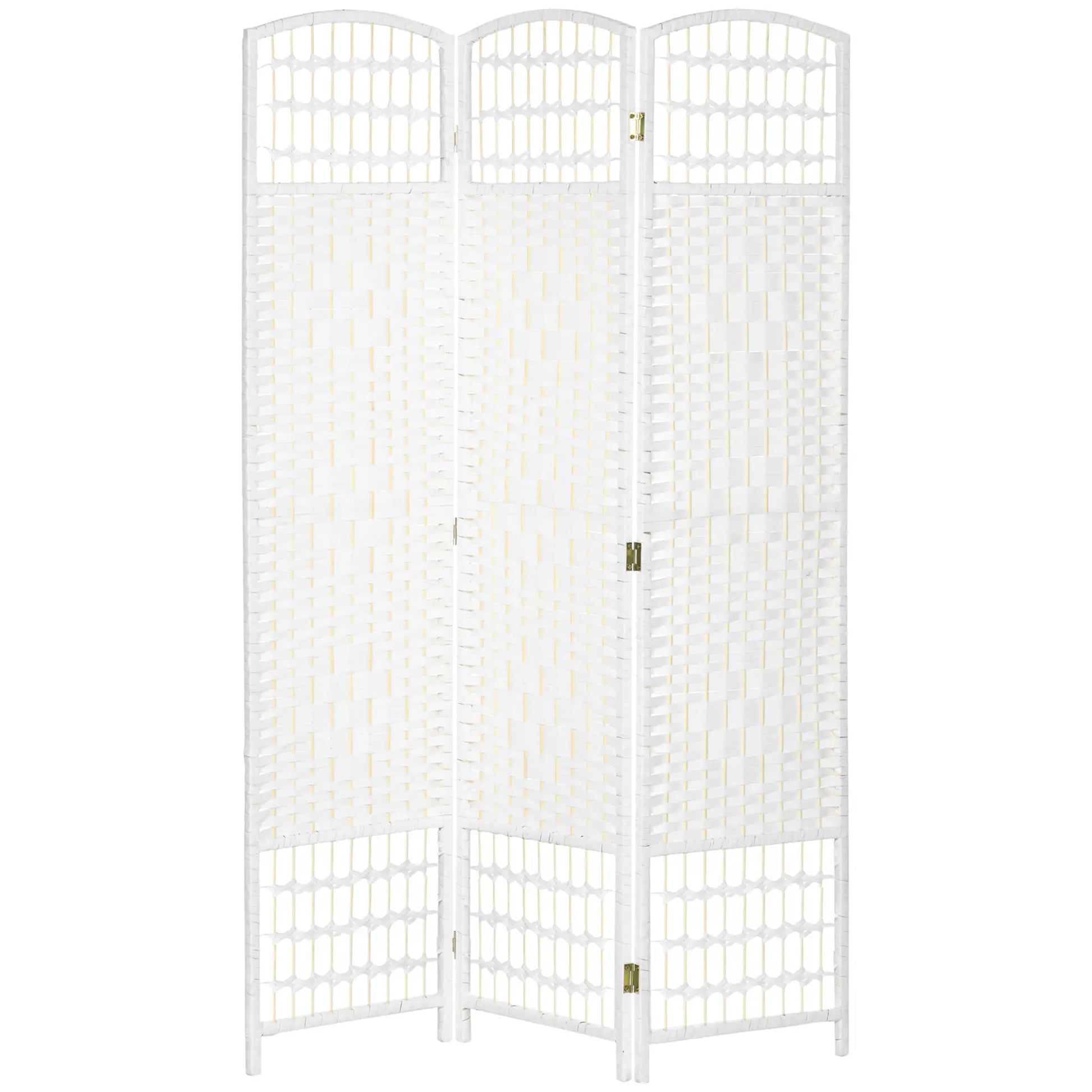 3 Panel Folding Room Divider, Portable Privacy Screen, White Room Dividers at Gallery Canada