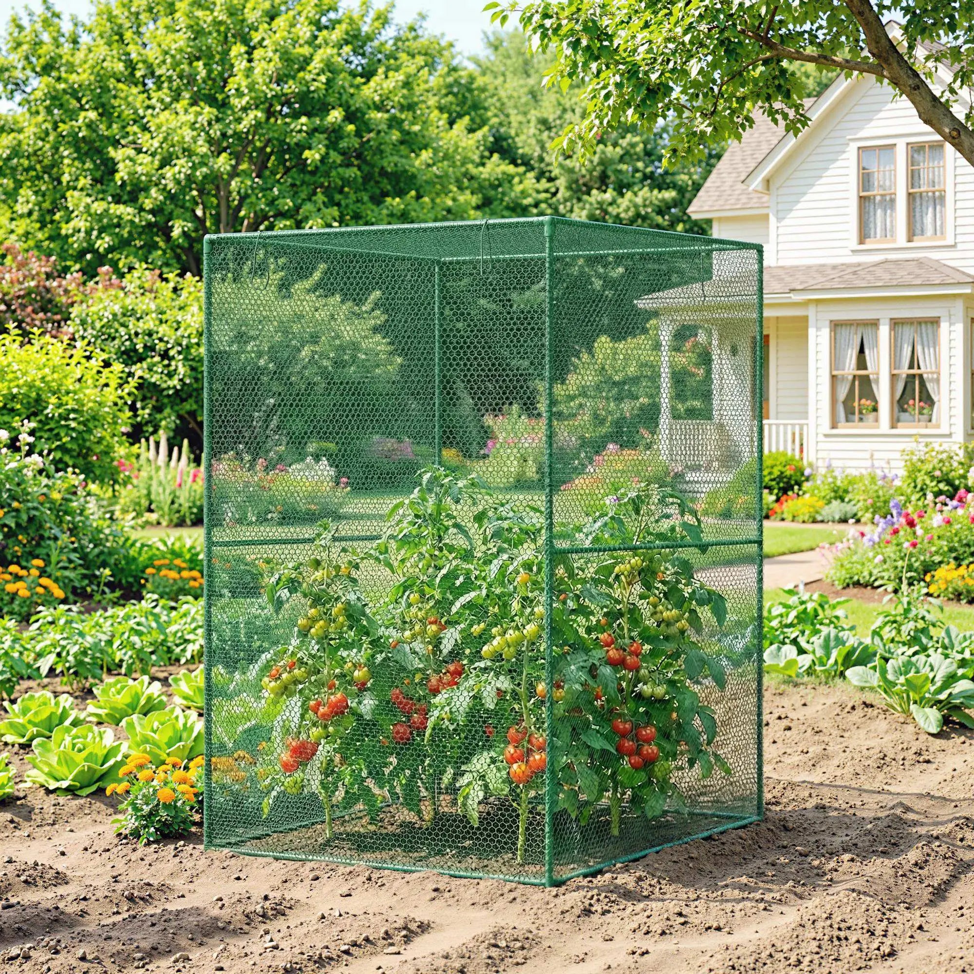 4' x 4' Walk-In Greenhouse, Roll-Up Zipper Door, Dark Green Greenhouses at Gallery Canada