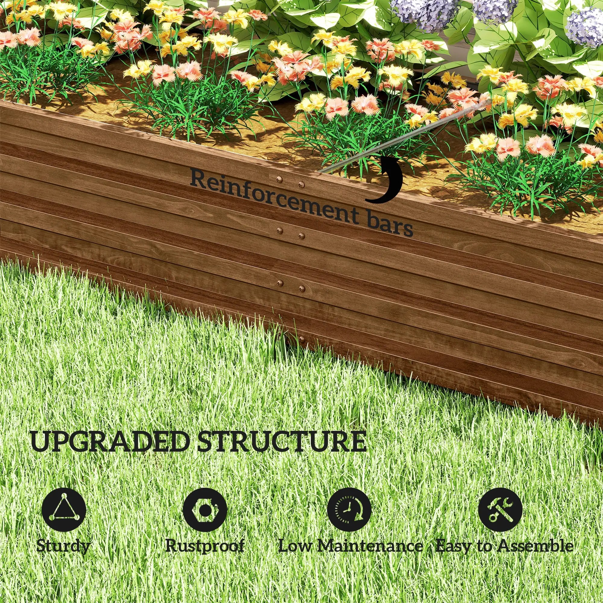 L-Shaped Raised Garden Bed, 82