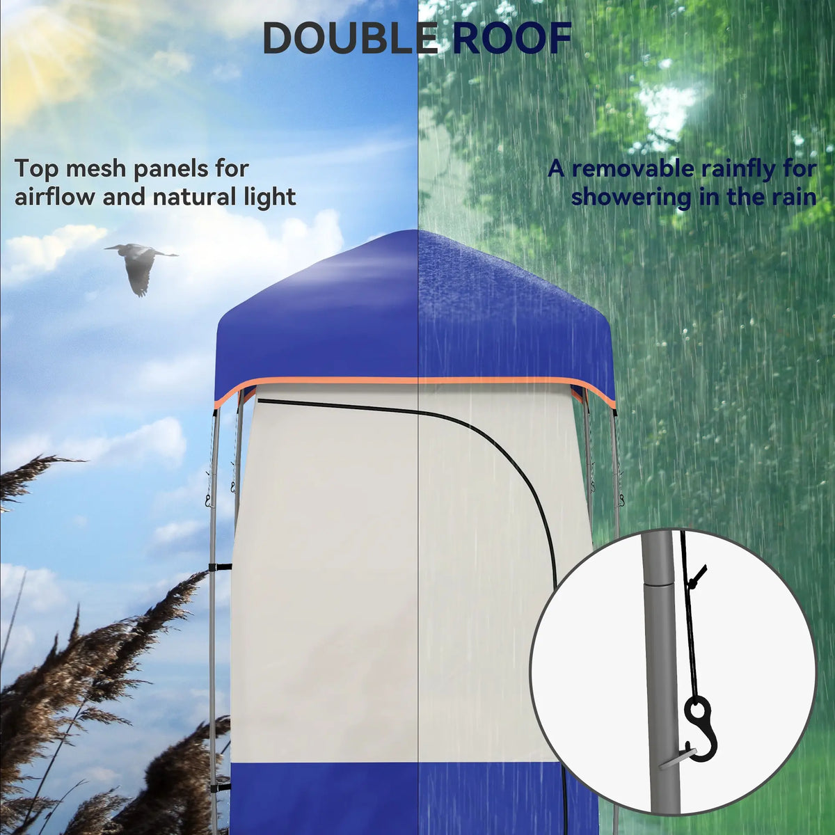 Camping Shower Tent, Portable Privacy Shelter, Blue Camping Tents at Gallery Canada