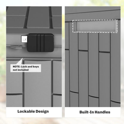 60 Gallon Resin Deck Box, Lockable Outdoor Storage Box Deck Box & Outdoor Storage at Gallery Canada