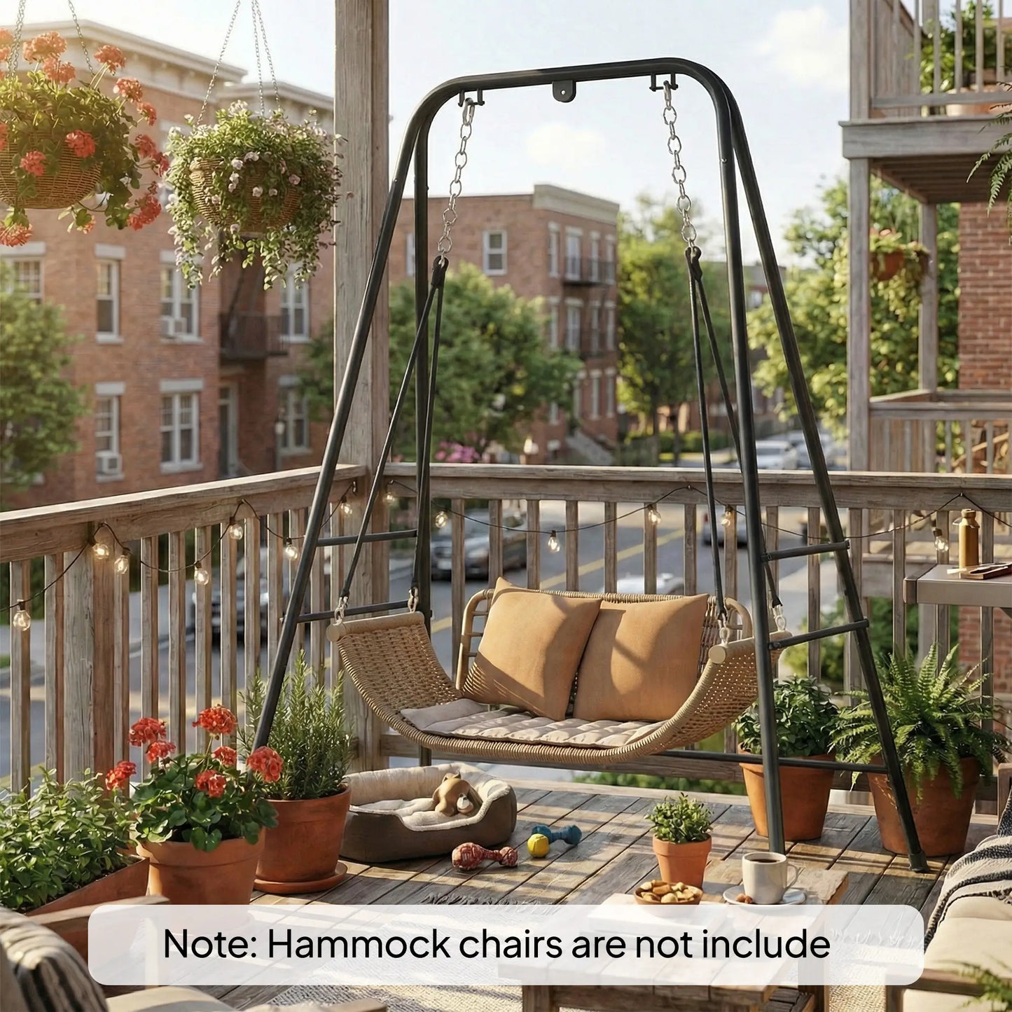 Hanging Hammock Stand, Porch Swing Chair, Indoor Outdoor Construction Hammock Stands at Gallery Canada