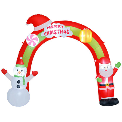10FT Christmas Inflatable Archway, Santa Claus Snowman Arch, LED Lights Christmas Inflatables at Gallery Canada