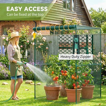 4' x 4' Walk-In Greenhouse, Roll-Up Zipper Door, Dark Green Greenhouses at Gallery Canada