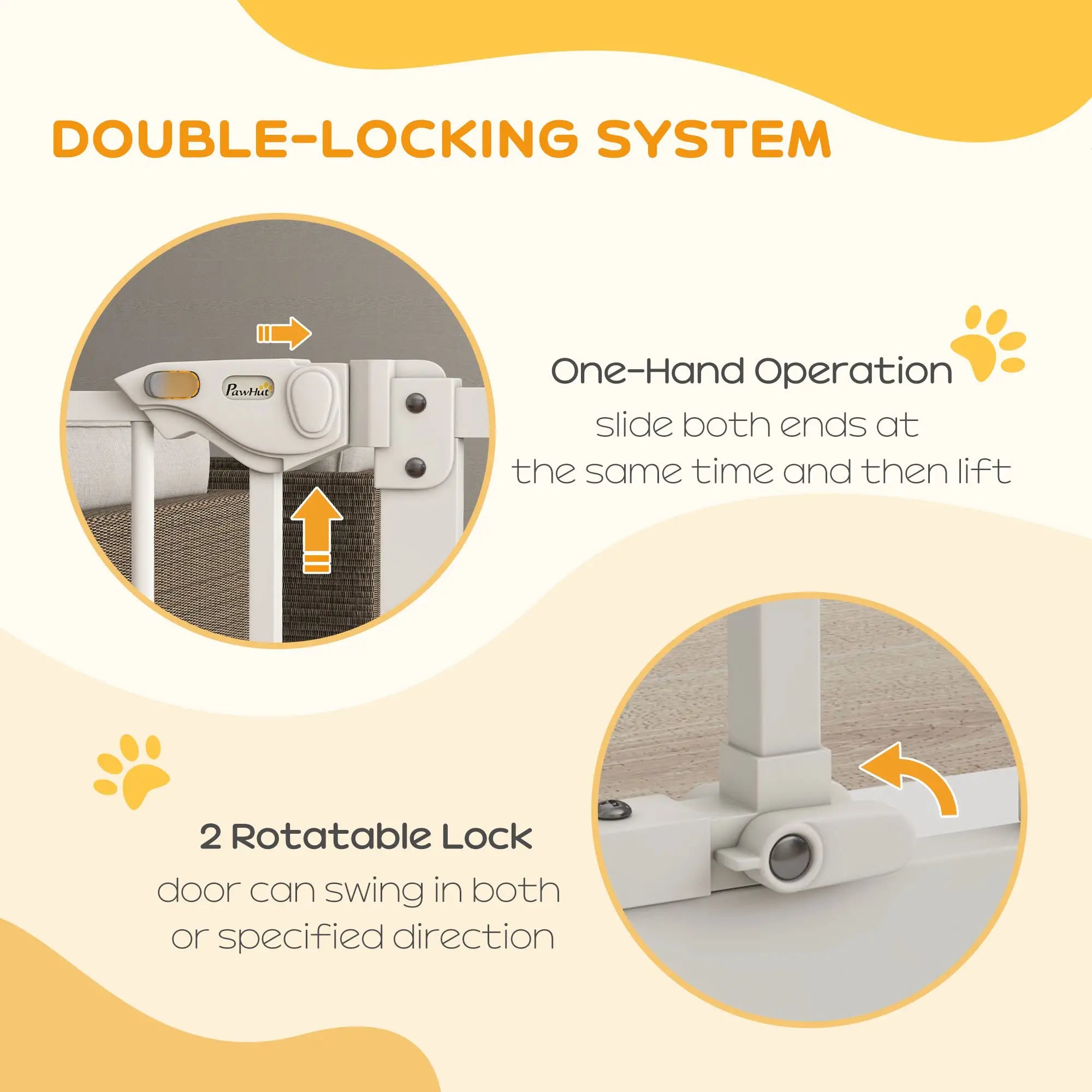 30 Inch Tall Pet Gate with Door, Indoor for Stairs, Pressure Mounted, White Houses, Kennels & Pens at Gallery Canada