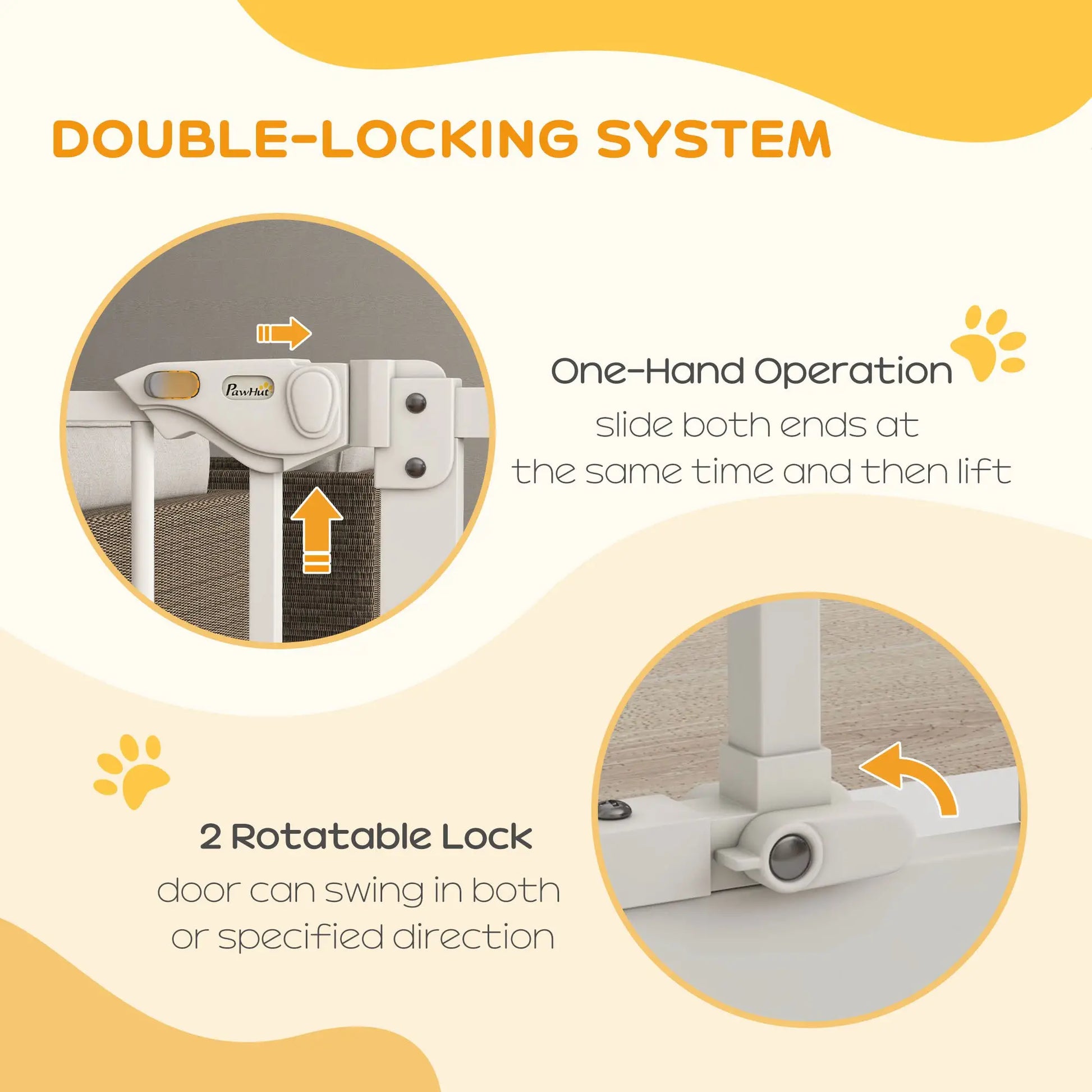 30 Inch Tall Pet Gate with Door, Indoor for Stairs, Pressure Mounted, White Houses, Kennels & Pens at Gallery Canada