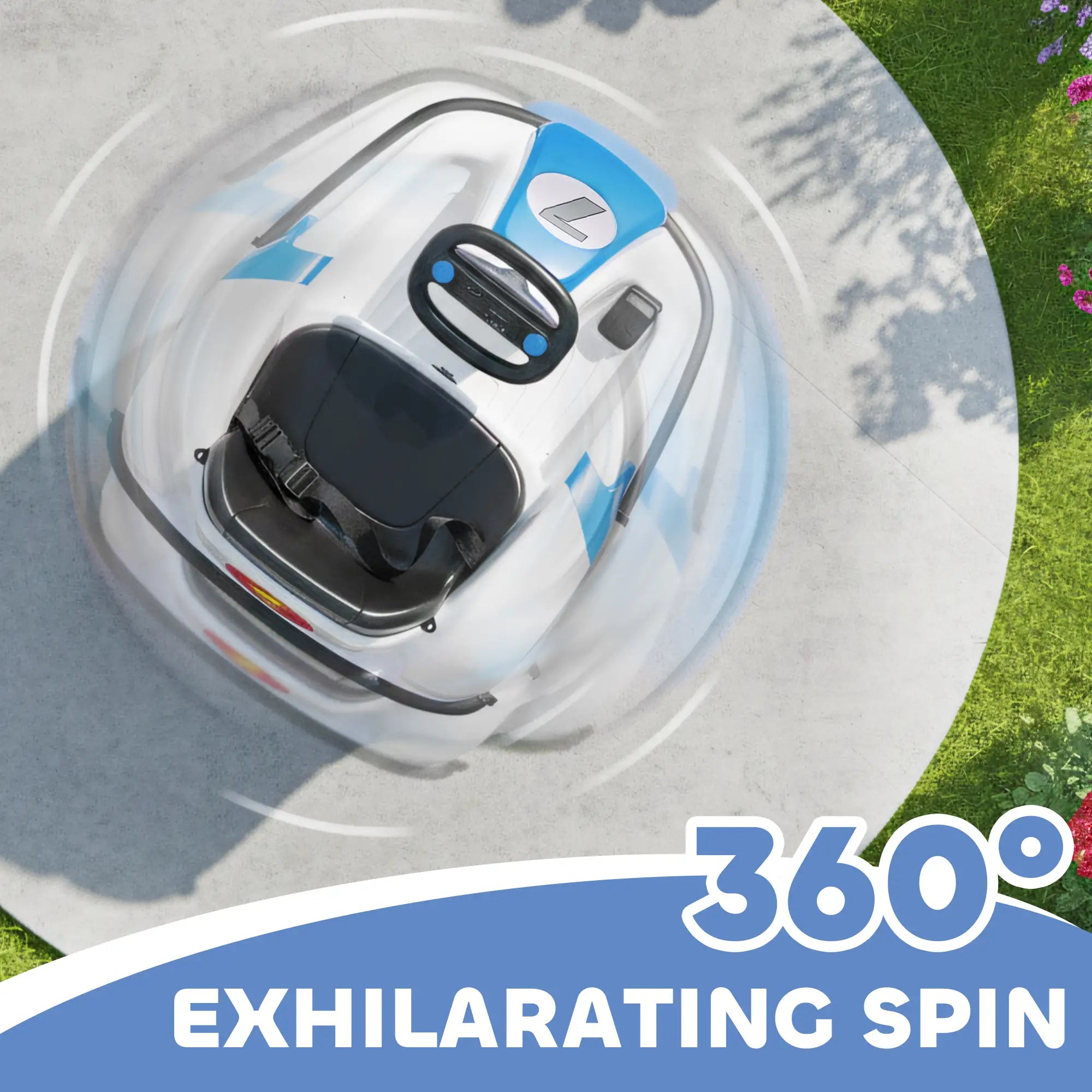 6V Kids Bumper Car, Electric Ride On with 360° Spin, Music, Horn, Blue Electric Toy Cars at Gallery Canada