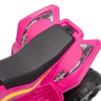 6V Kids ATV, 4 Wheels Quad, Button Control, Rose Red